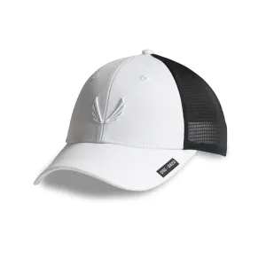 0820. Cotton Mesh Snapback - White/White "Wings"