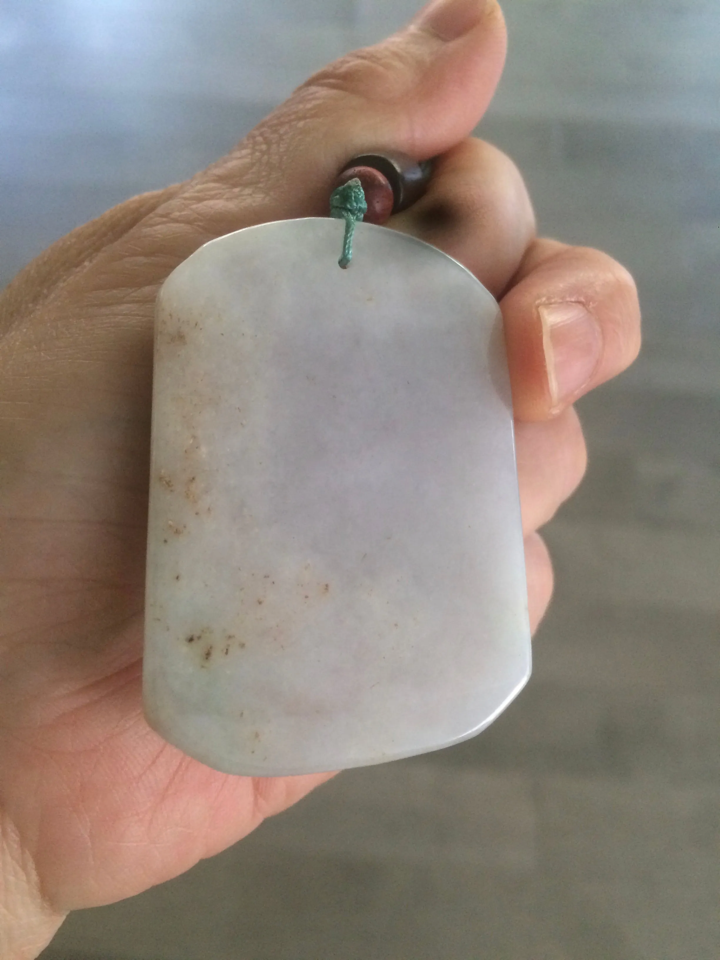 100% Natural light green/yellow/ Jadeite Jade blessed safe and sound pendant Add on item!