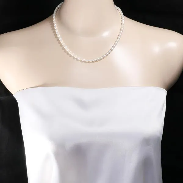 14K Yellow Gold Pearl Necklace 42cm