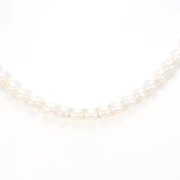 14K Yellow Gold Pearl Necklace 42cm