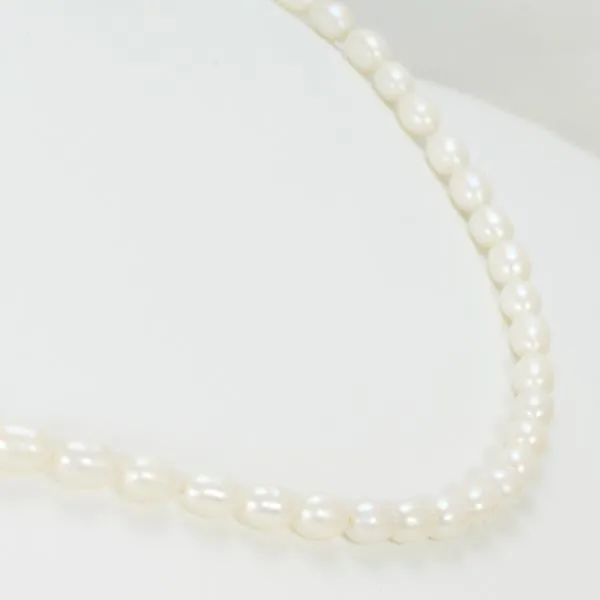 14K Yellow Gold Pearl Necklace 42cm