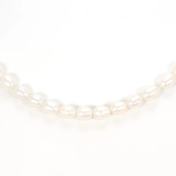 14K Yellow Gold Pearl Necklace 42cm