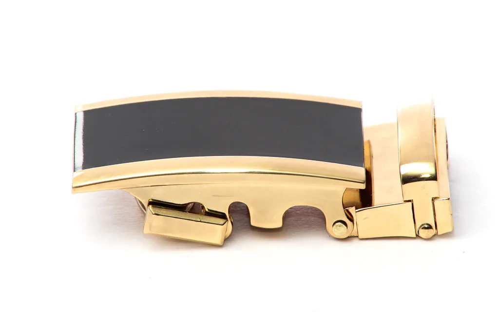 1.5" Onyx Buckle in Gold