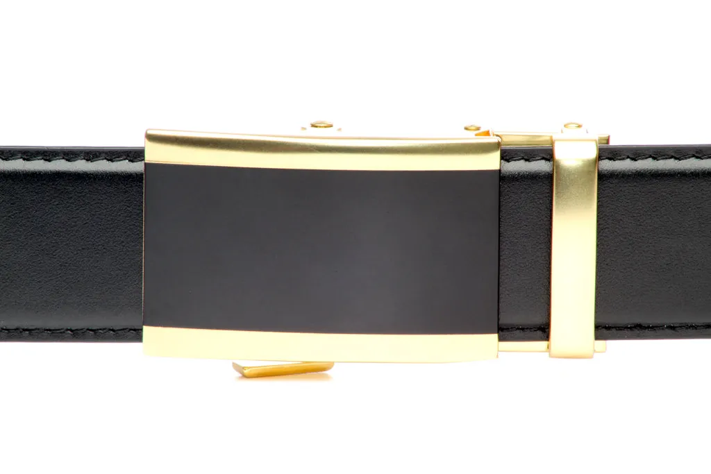 1.5" Onyx Buckle in Gold