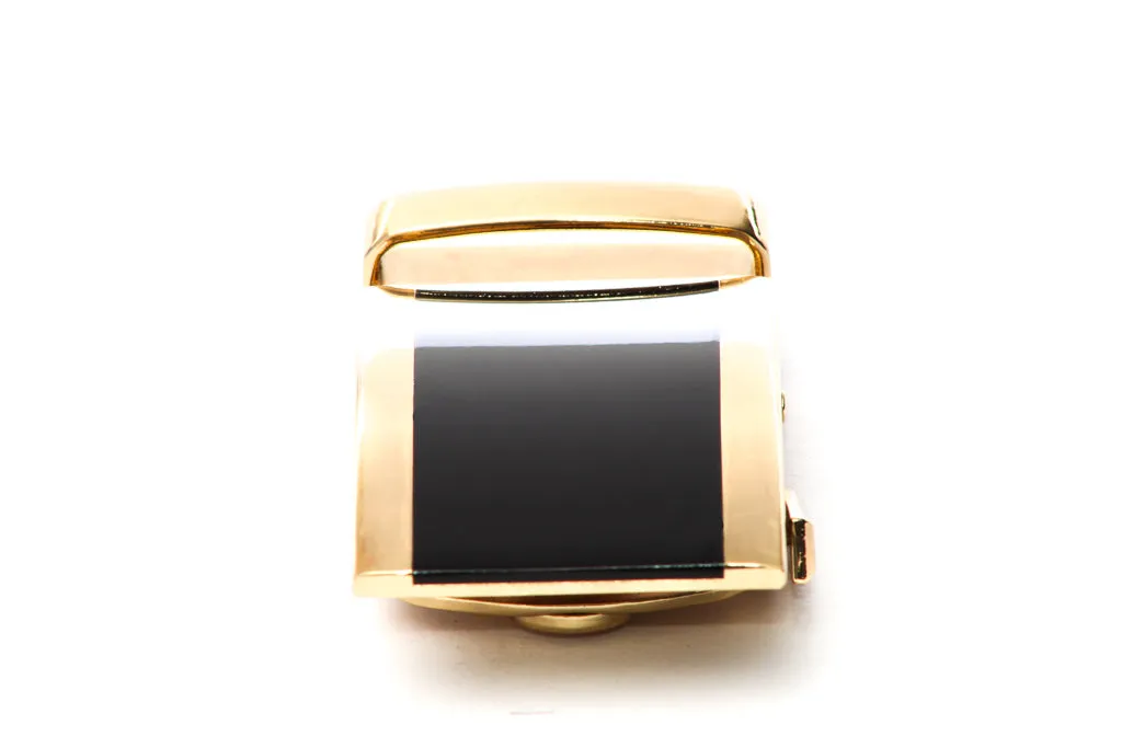 1.5" Onyx Buckle in Gold