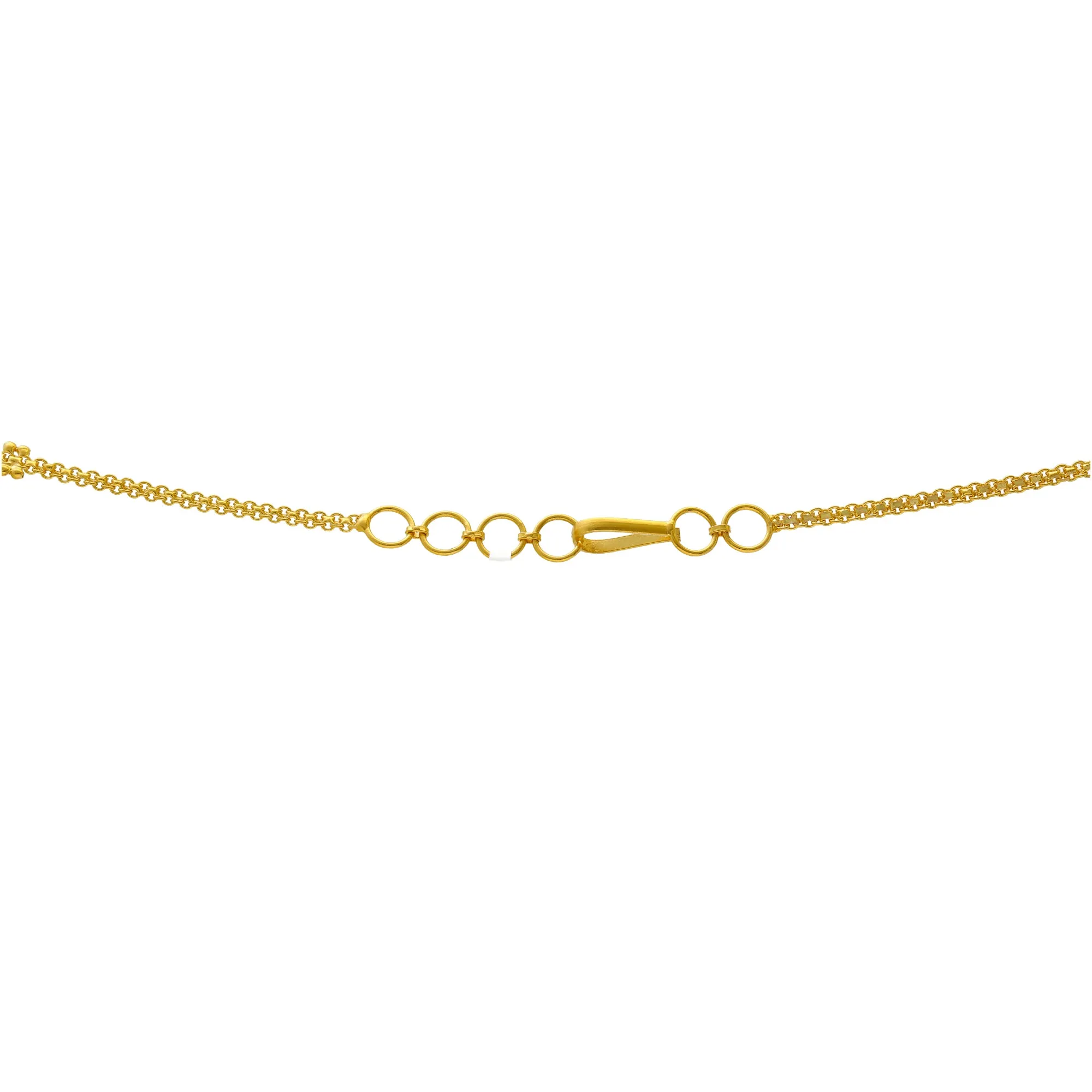 22K Yellow Gold Filigree Necklace Set (65.7gm)