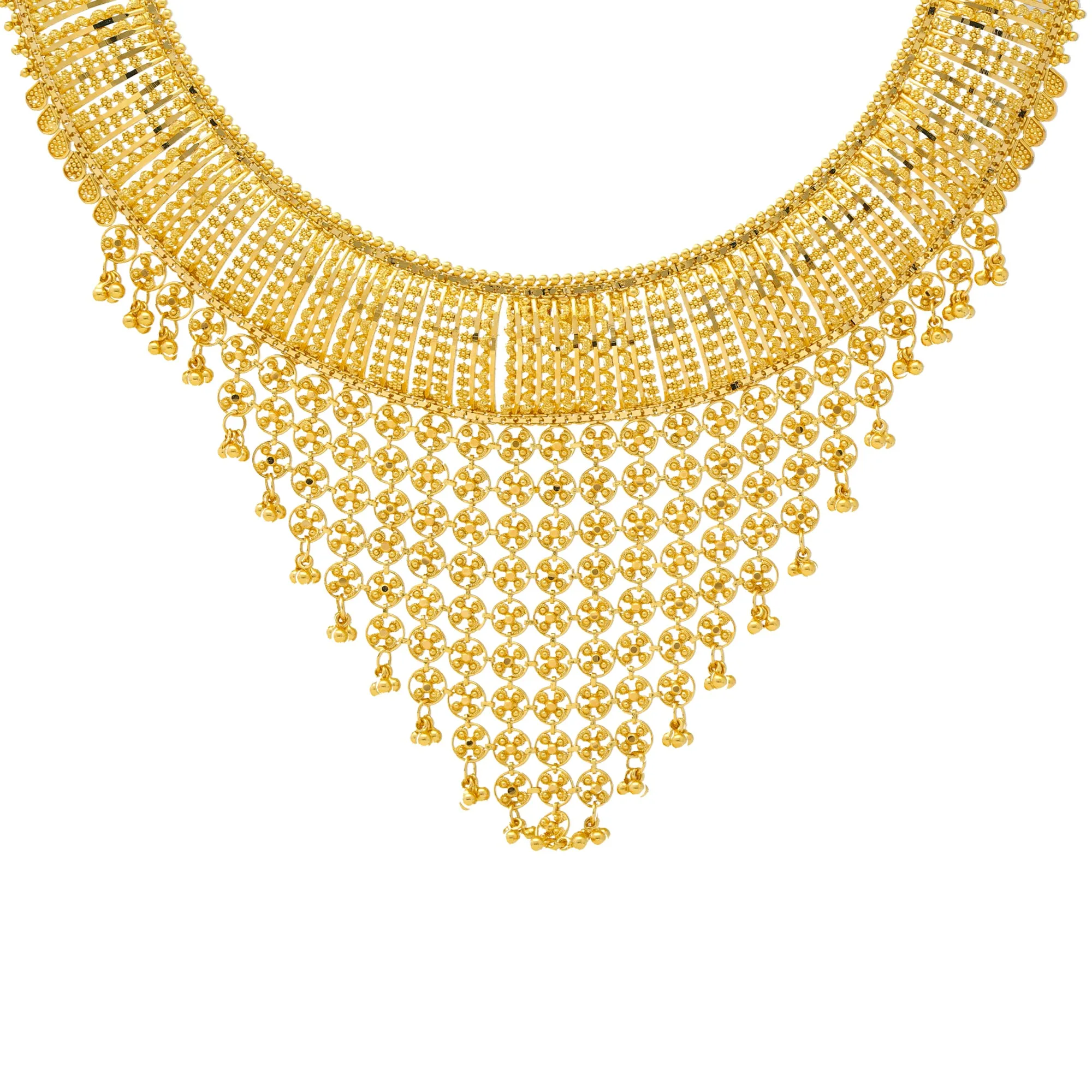 22K Yellow Gold Necklace Set (102.9gm)