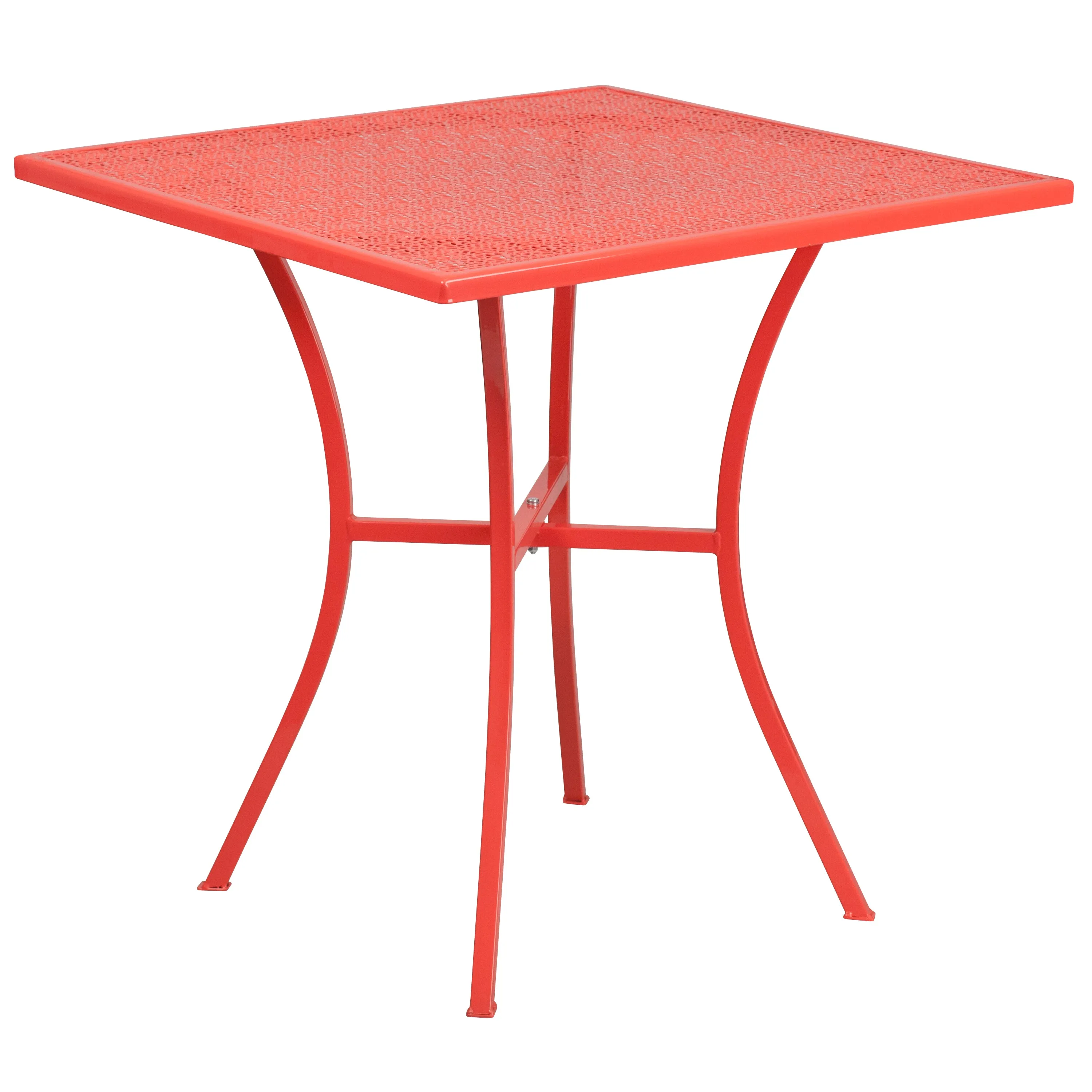 28SQ Coral Patio Table Set CO-28SQ-03CHR2-RED-GG