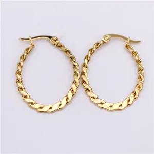 4 Flat stainless steel earrings