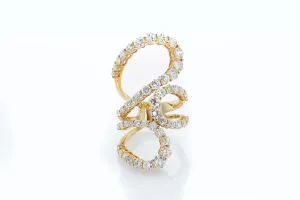 5 ctw Diamond Cocktail Ring 18k Yellow Gold