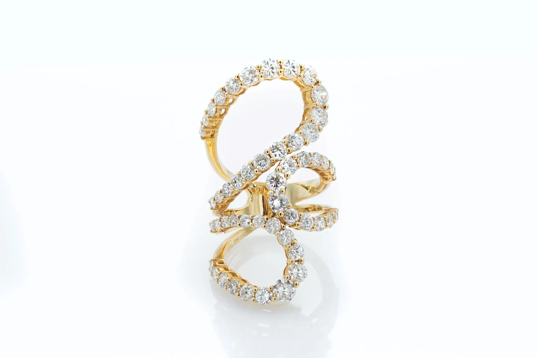 5 ctw Diamond Cocktail Ring 18k Yellow Gold