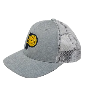 Adult Indiana Pacers Primary Logo Harrington Trucker Hat in Grey by '47