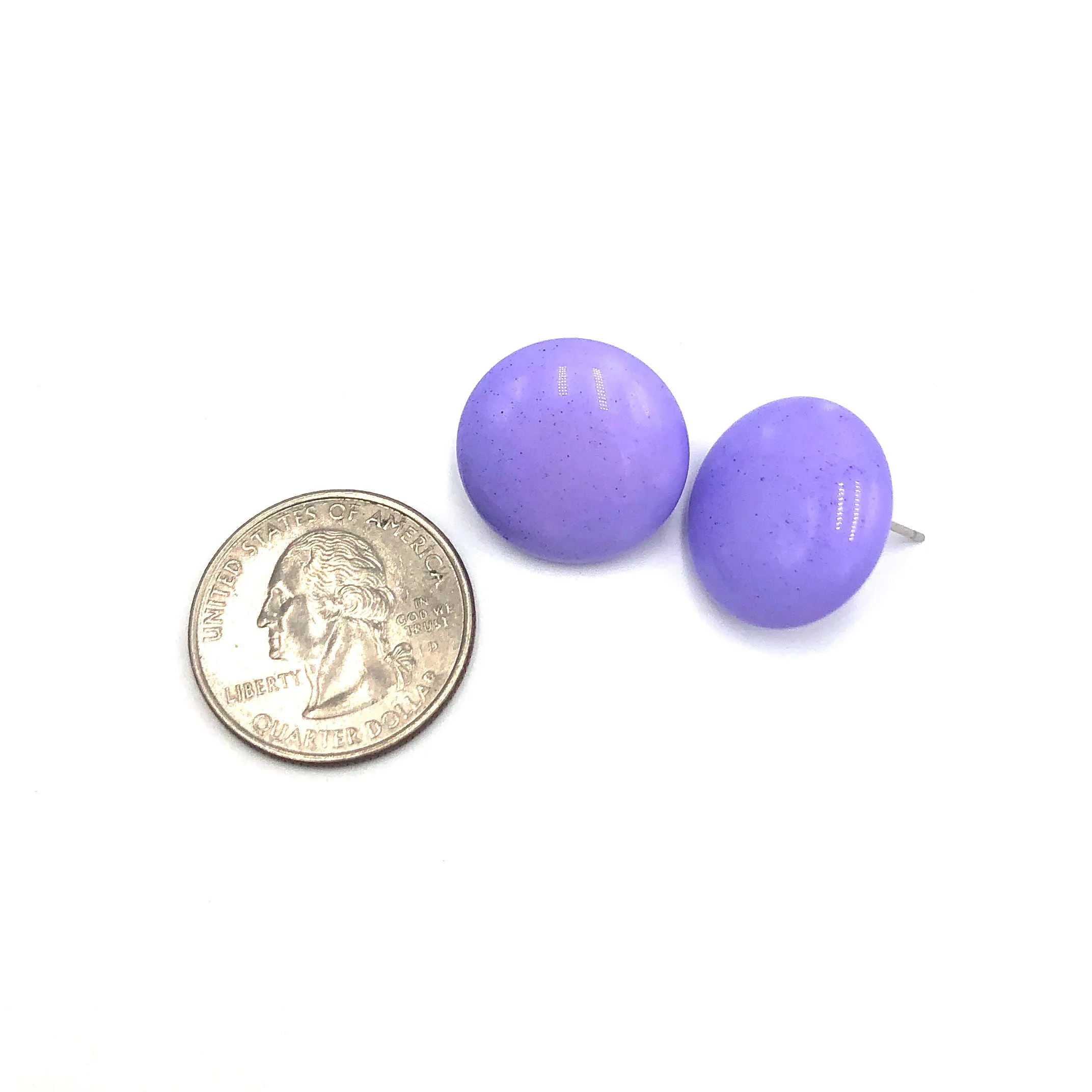 Allie Retro Button Stud Earrings