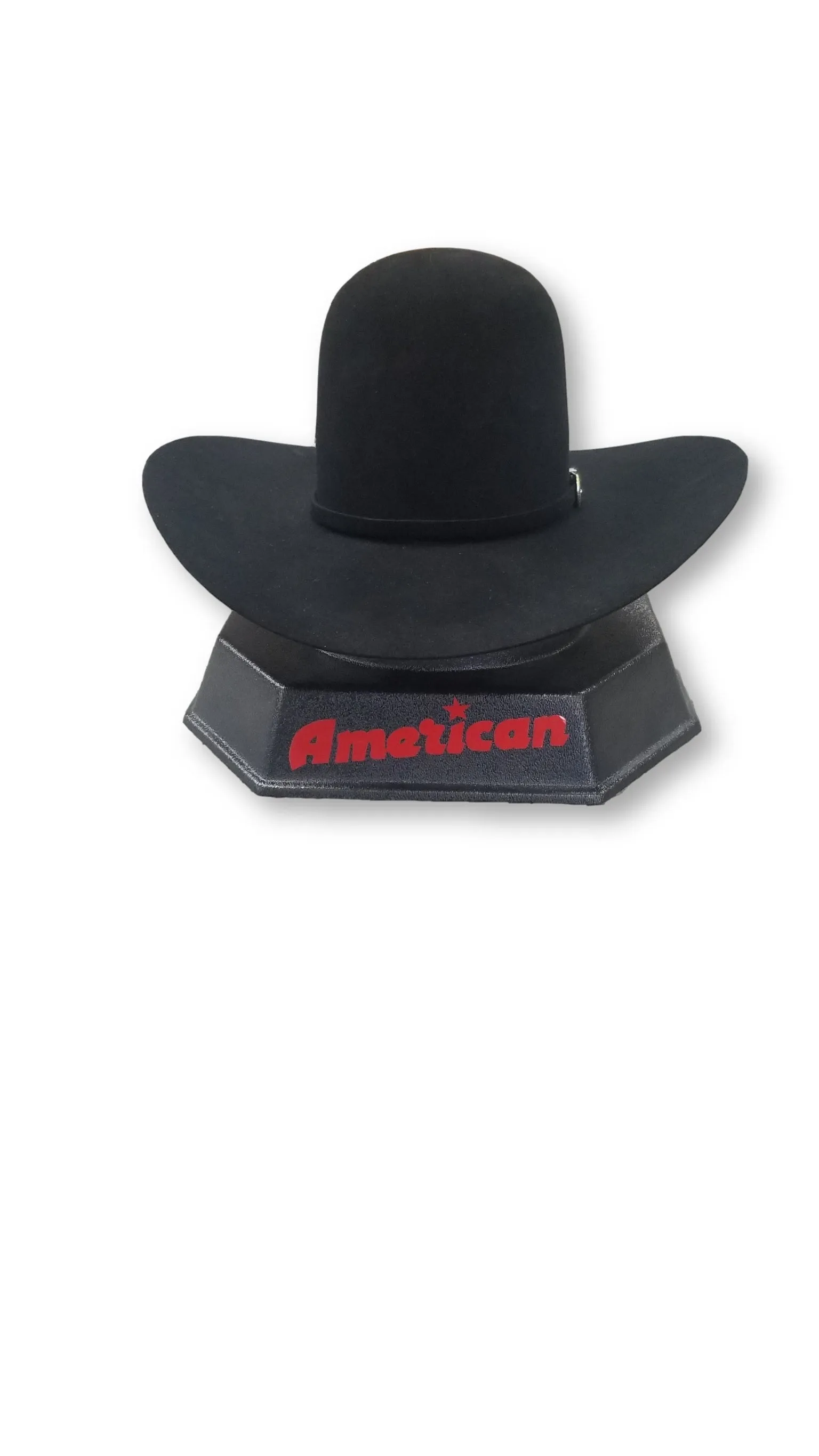 American Hat Co. - 10X Black Felt Cowboy Hat - Open Crown - 4 1/2" Brim