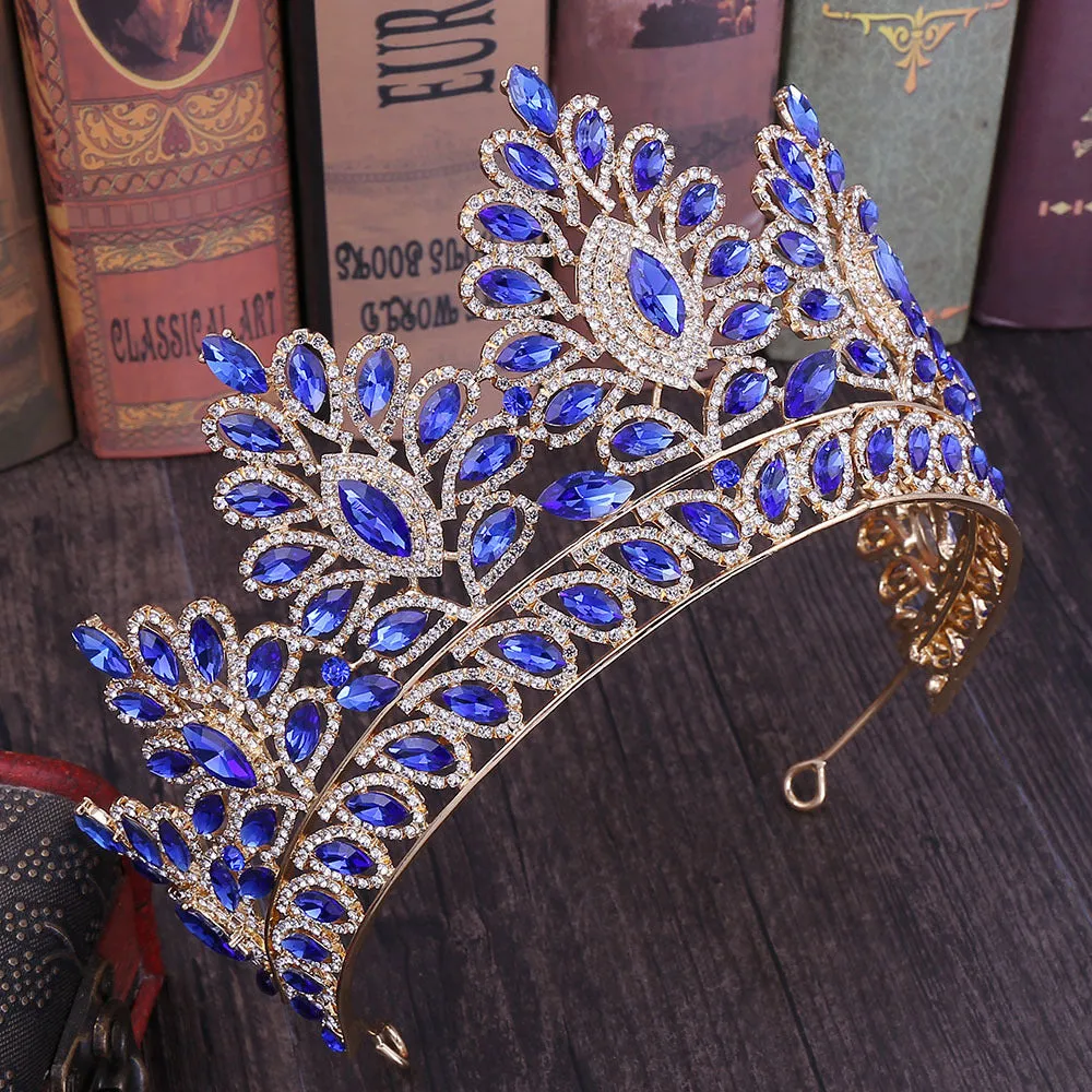 American hot-selling wedding headdress Baroque rhinestone bridal large crown wedding