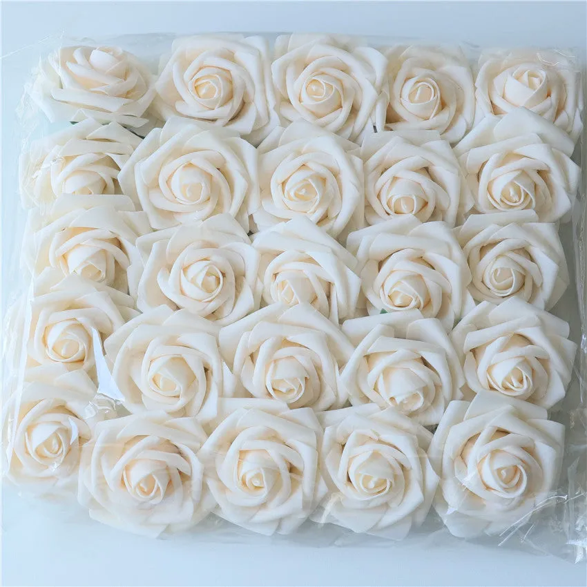 Artificial Flowers Foam Roses 25pcs