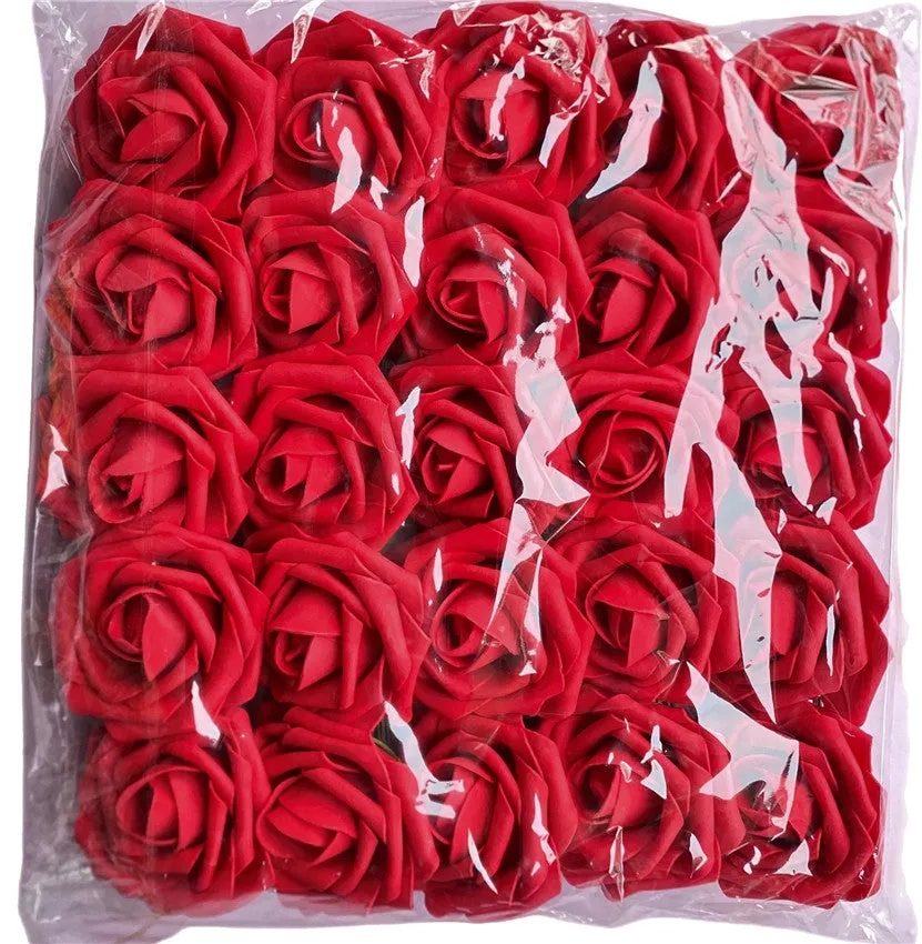 Artificial Flowers Foam Roses 25pcs