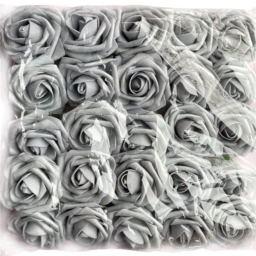 Artificial Flowers Foam Roses 25pcs