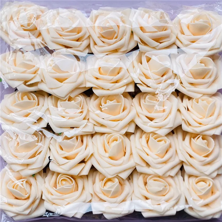 Artificial Flowers Foam Roses 25pcs