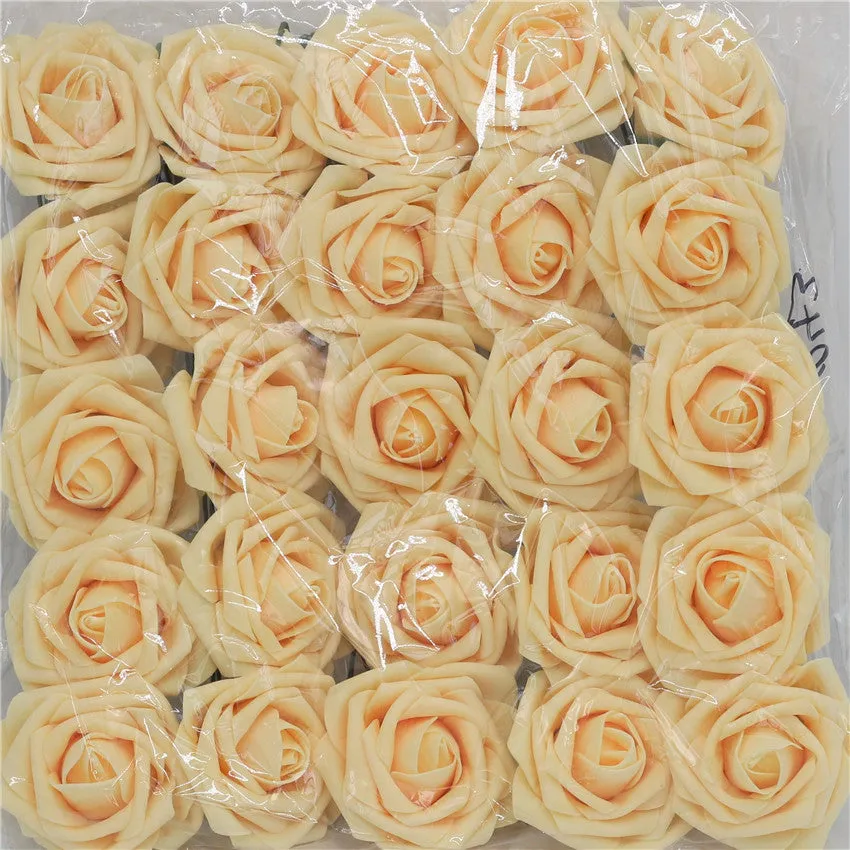 Artificial Flowers Foam Roses 25pcs