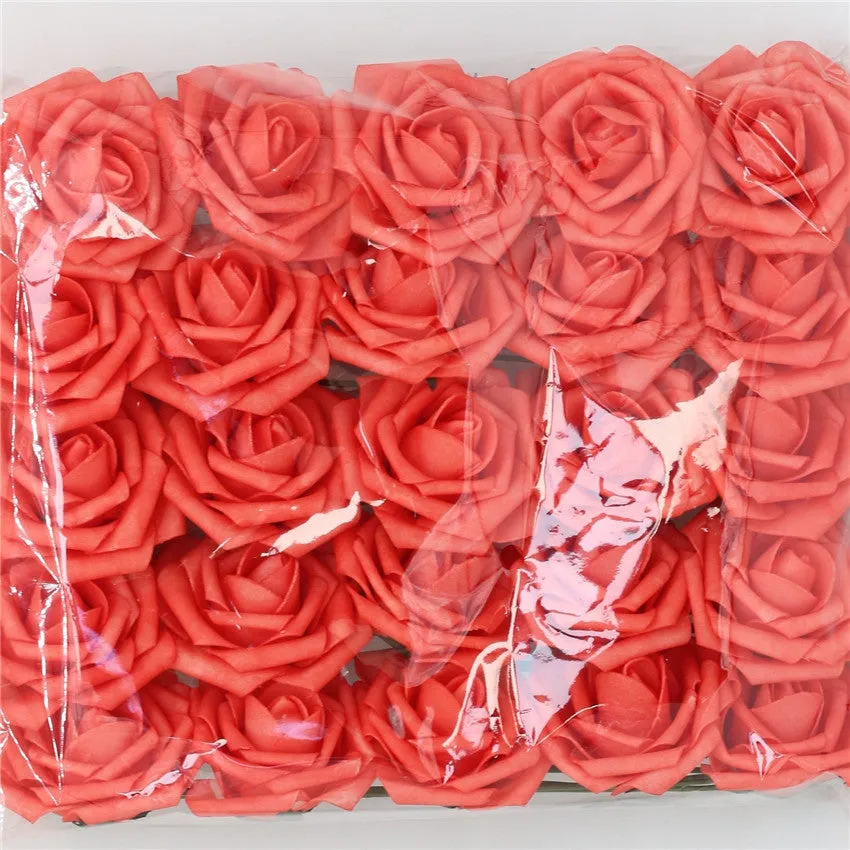 Artificial Flowers Foam Roses 25pcs