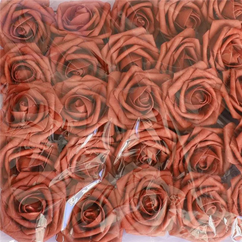 Artificial Flowers Foam Roses 25pcs