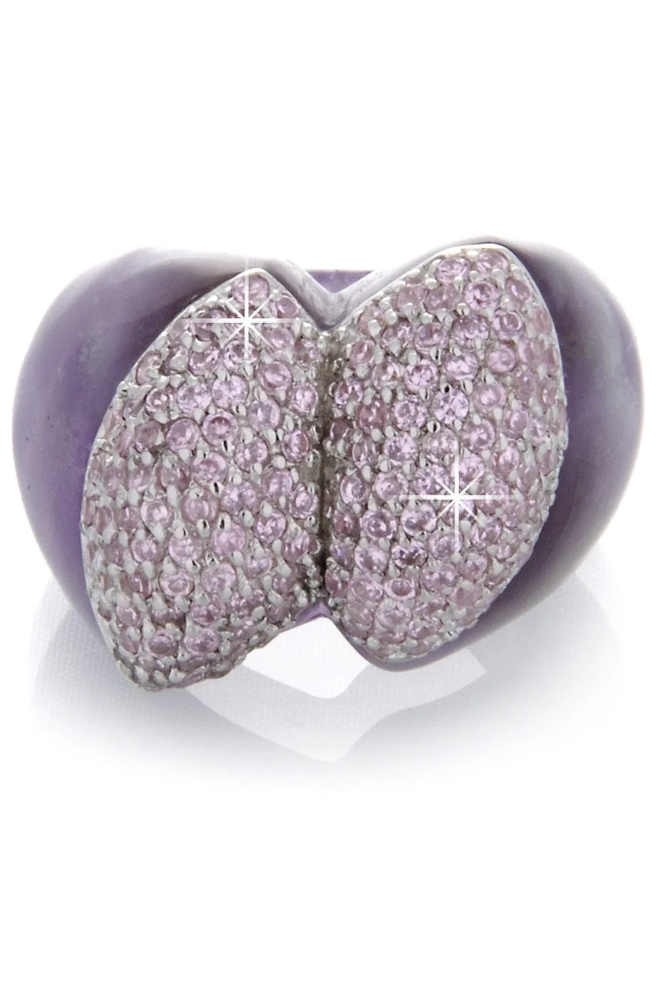 BABETTE WASSERMAN NOUGAT Amethyst Plaid Ring