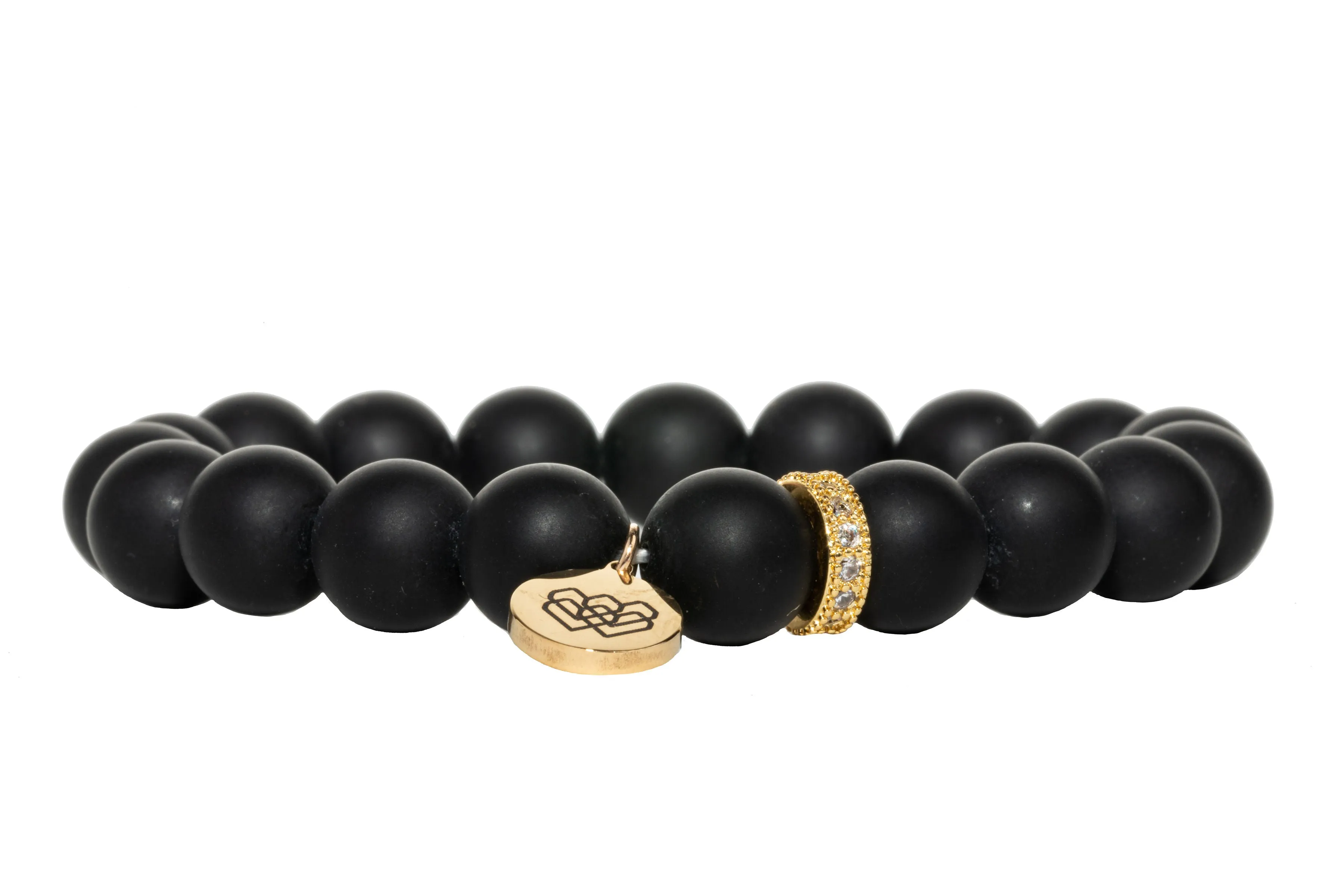 Black Onyx Charms of Life Beaded Bracelet