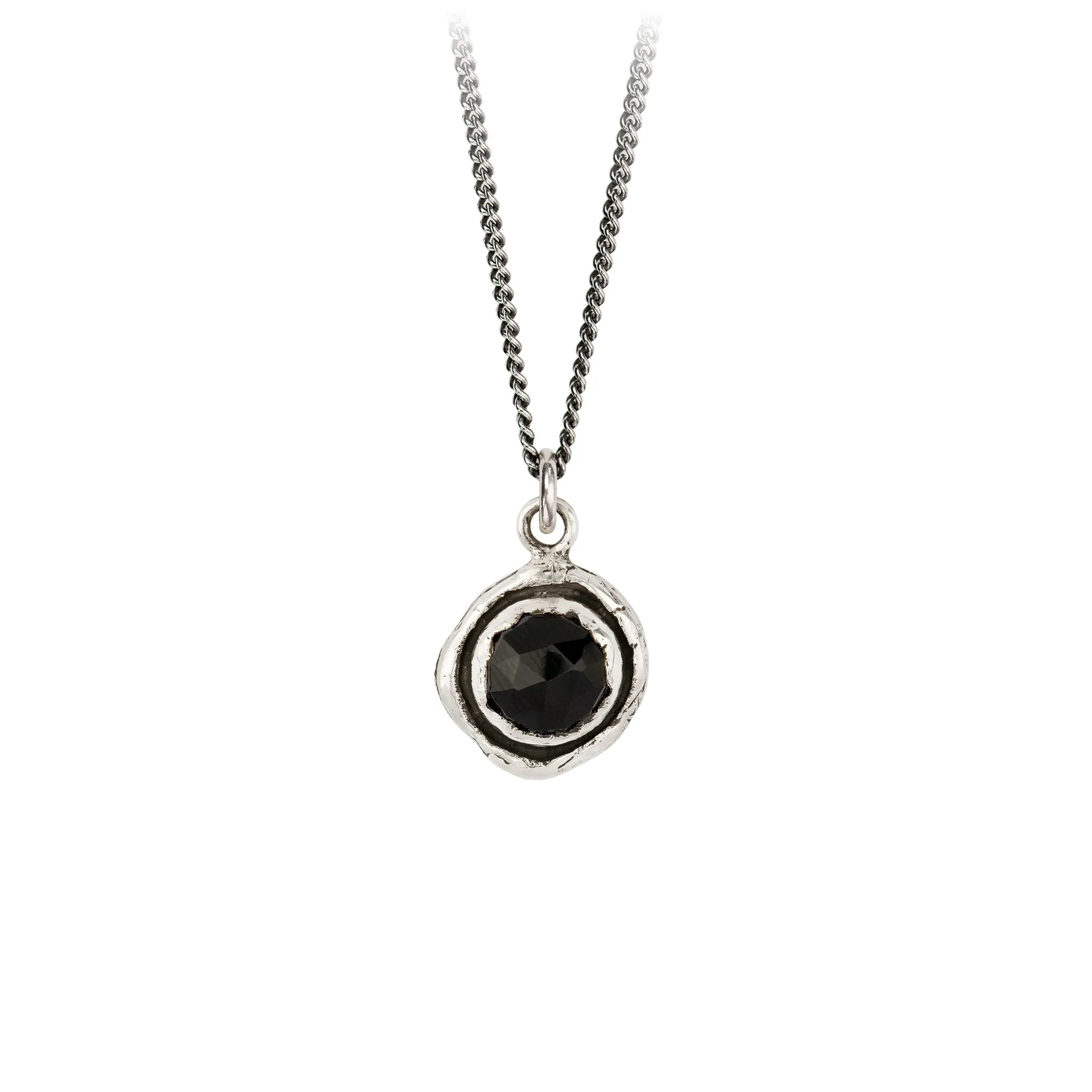 Black Onyx Faceted Stone Talisman