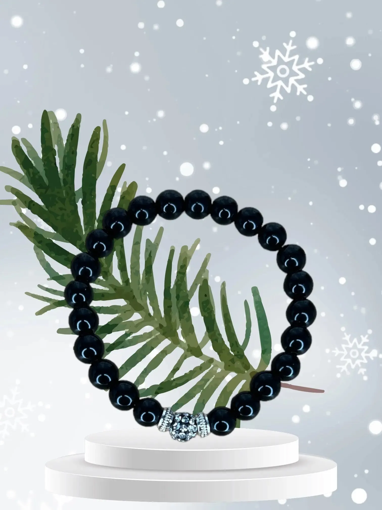 Black onyx natural stone Bracelet