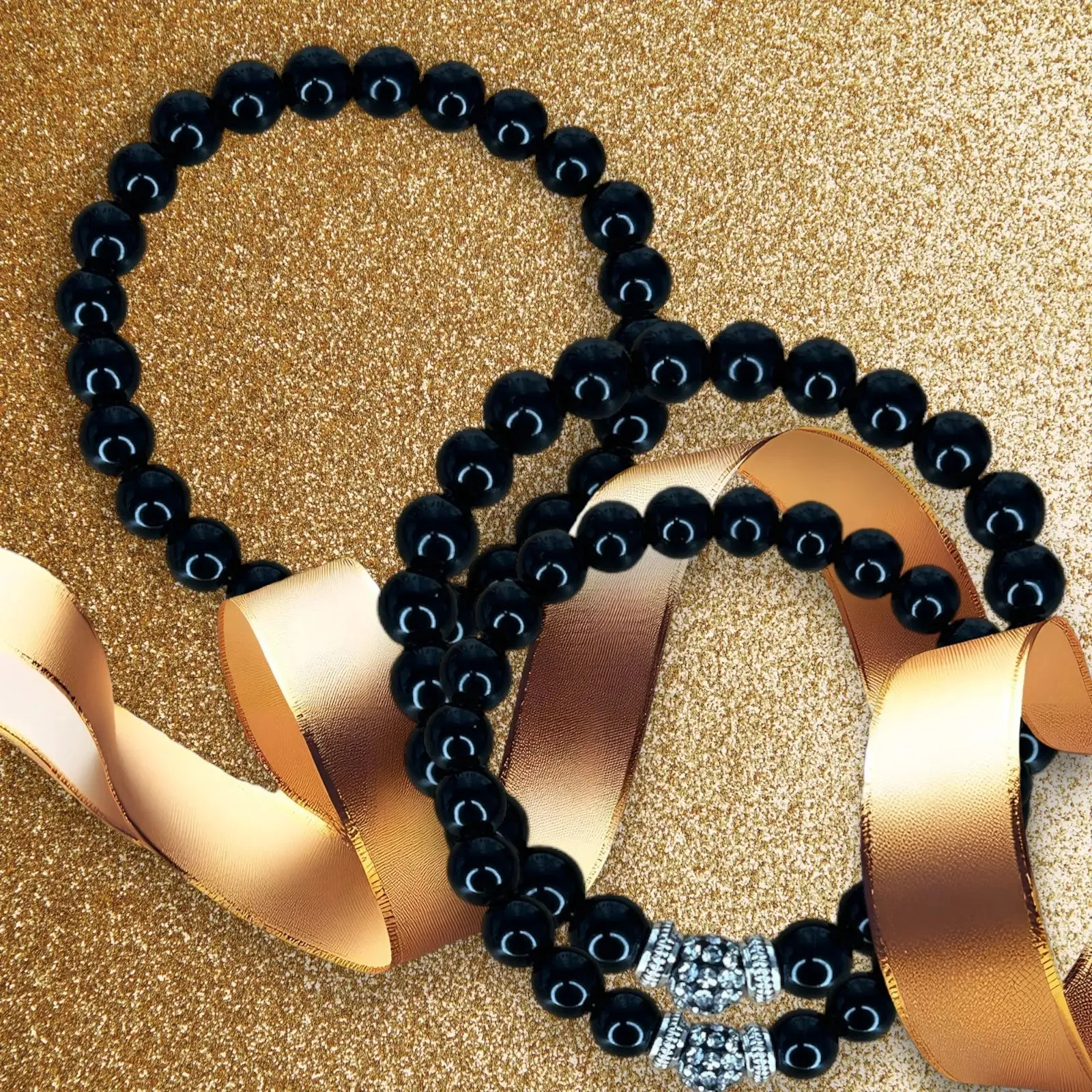 Black onyx natural stone Bracelet