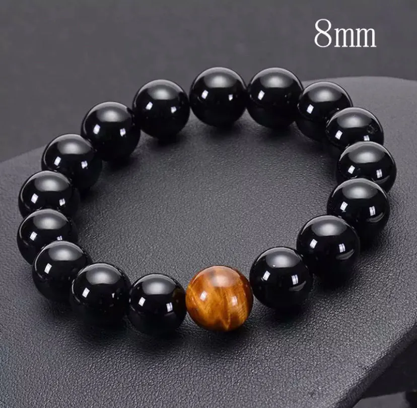 Black Onyx with Tiger eye Stone Bracelet