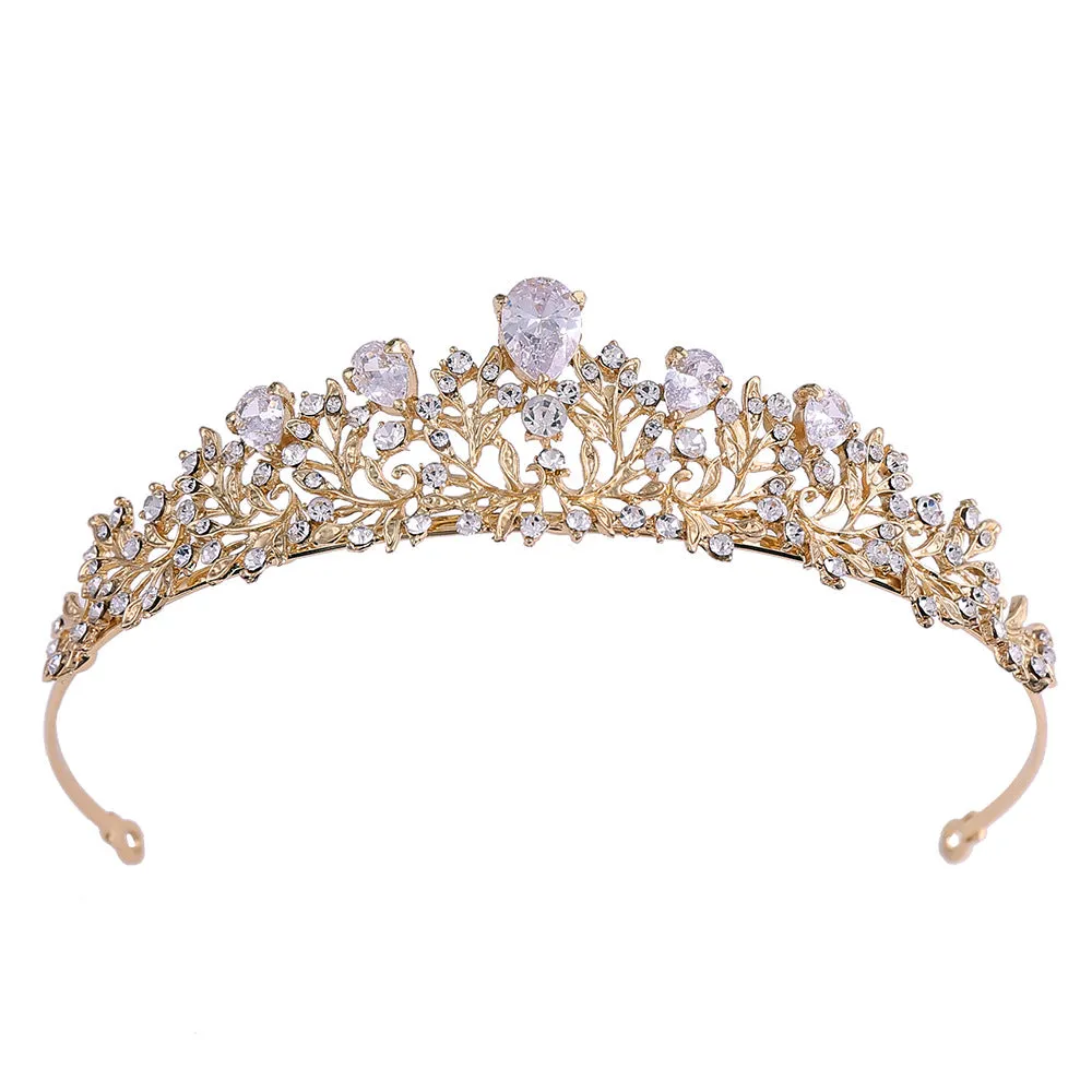 Bride Wedding Headbands Silver Tiara Crown Prom Hair Accessories Princess Rhinestone Crown Crystal Fashion Headband Hair Jewelry