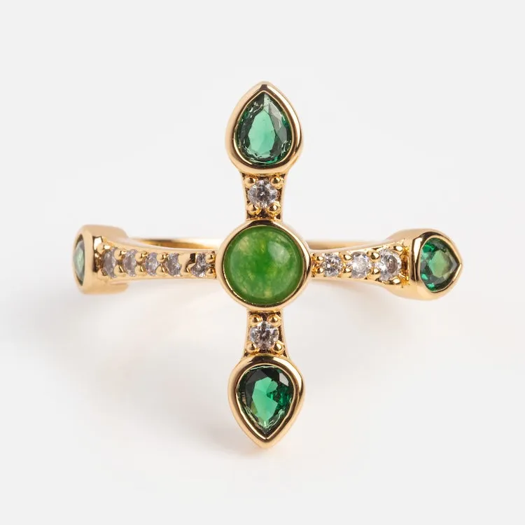 Camille Jade Cross Ring