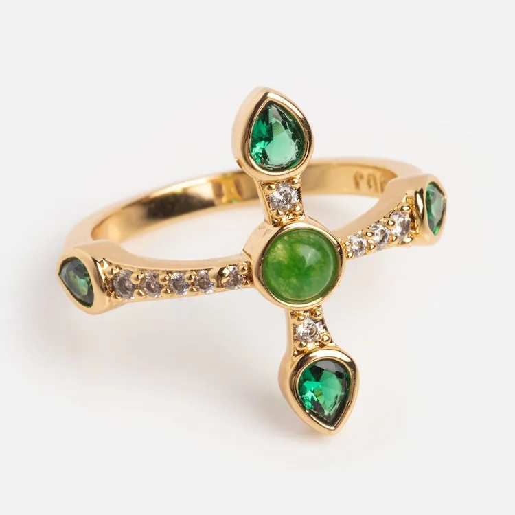 Camille Jade Cross Ring