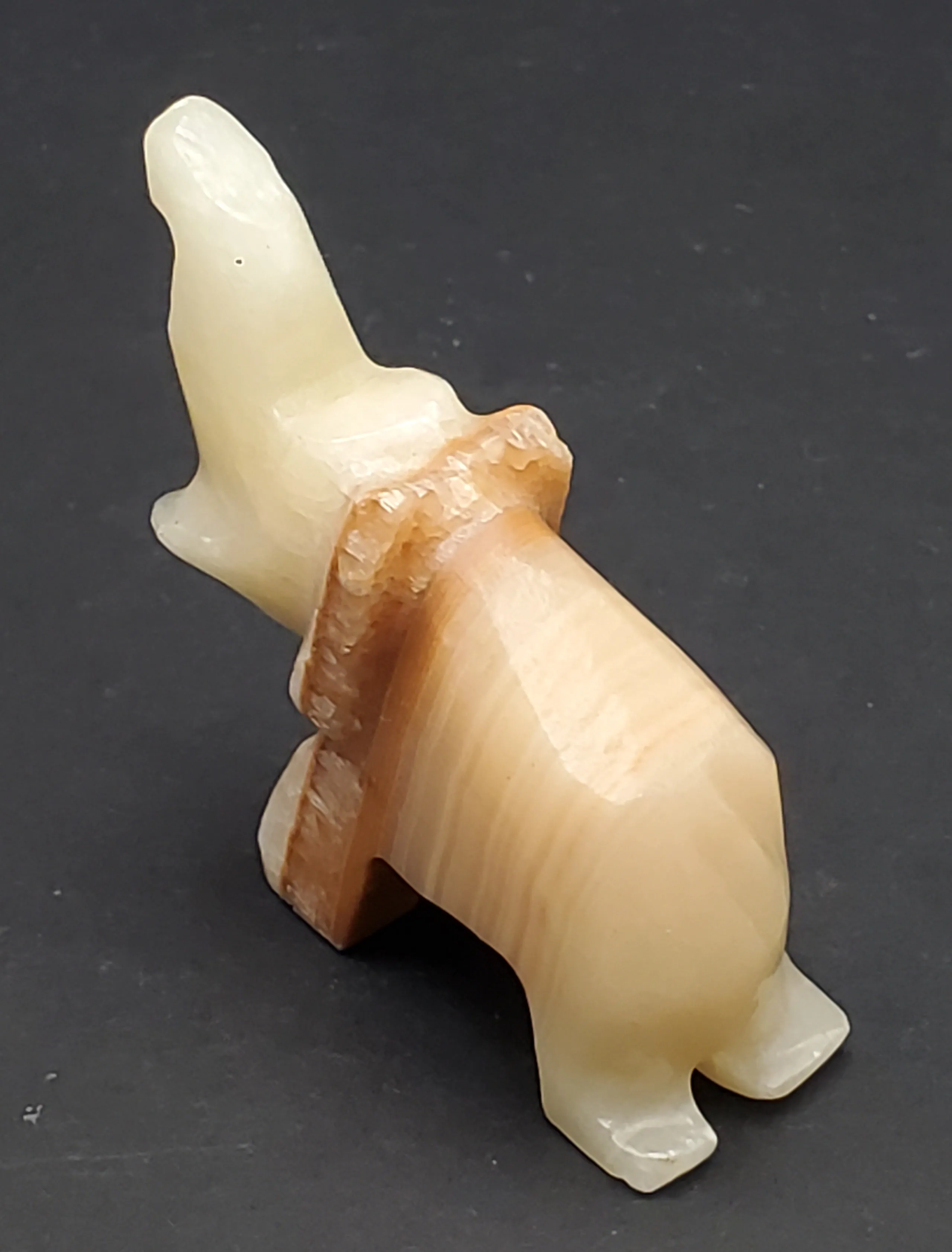 Carved Onyx Elephant Figurine