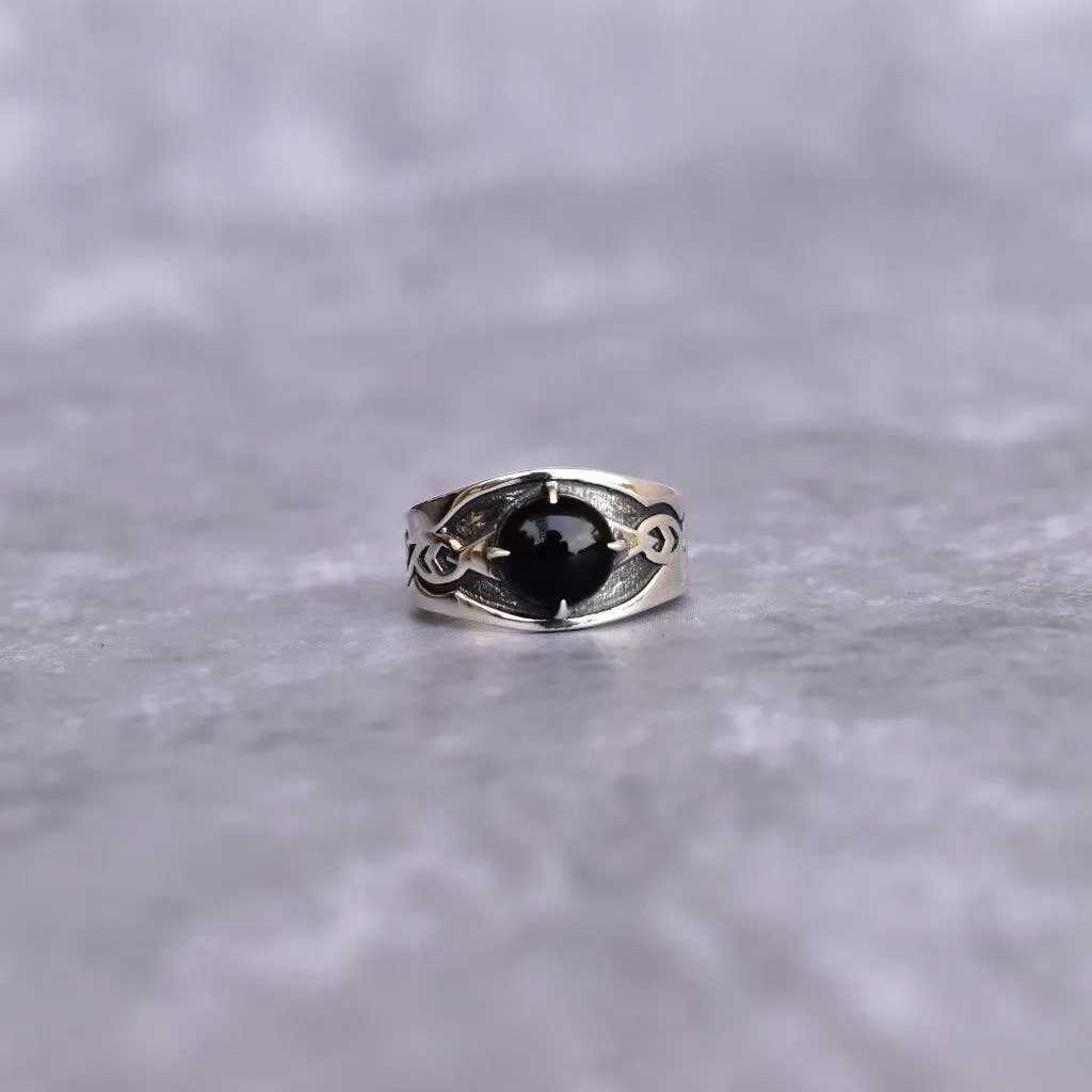 Celtic Noir - Black Onyx Ring