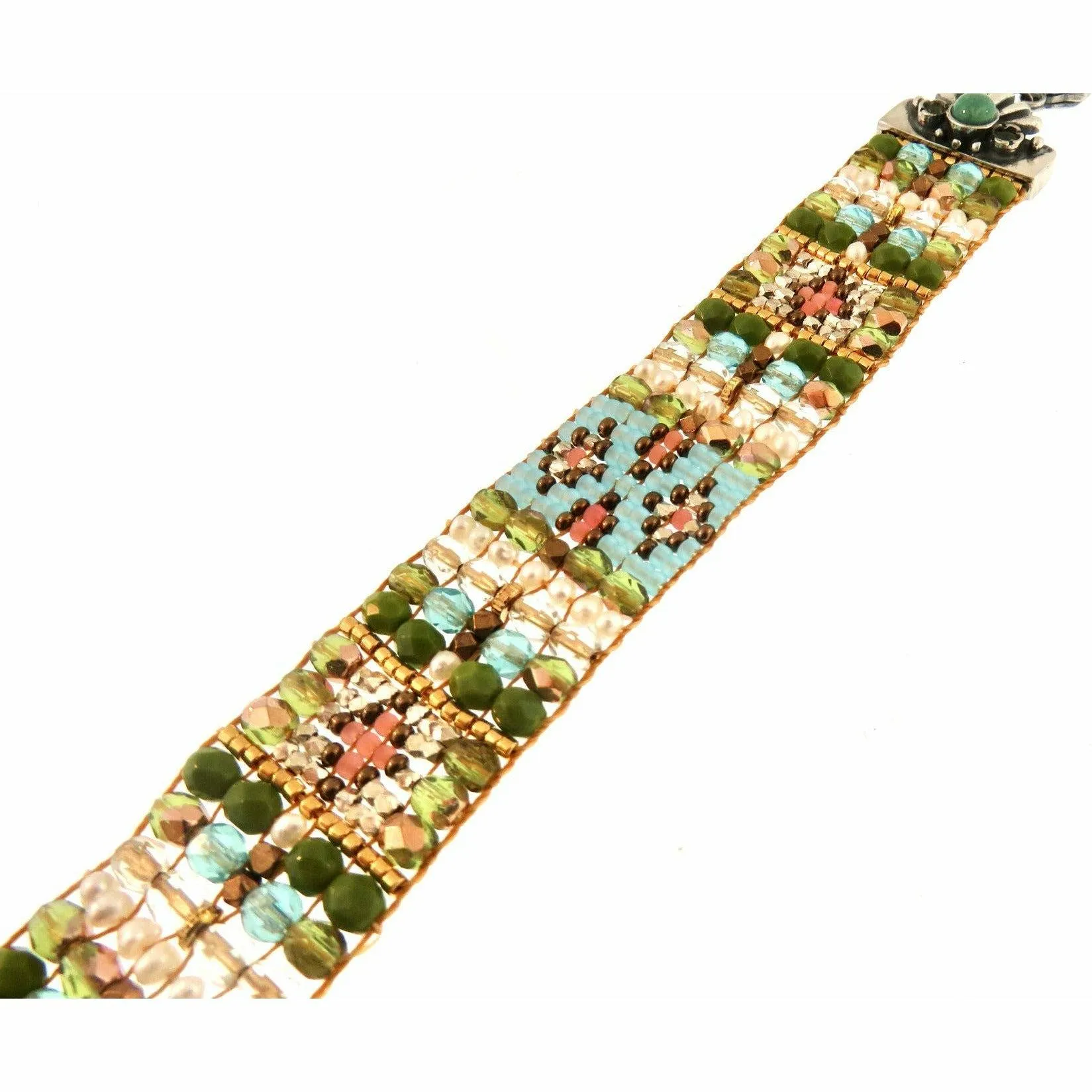 Chili Rose Pastel SS Laurel  Flower Tip Bracelet