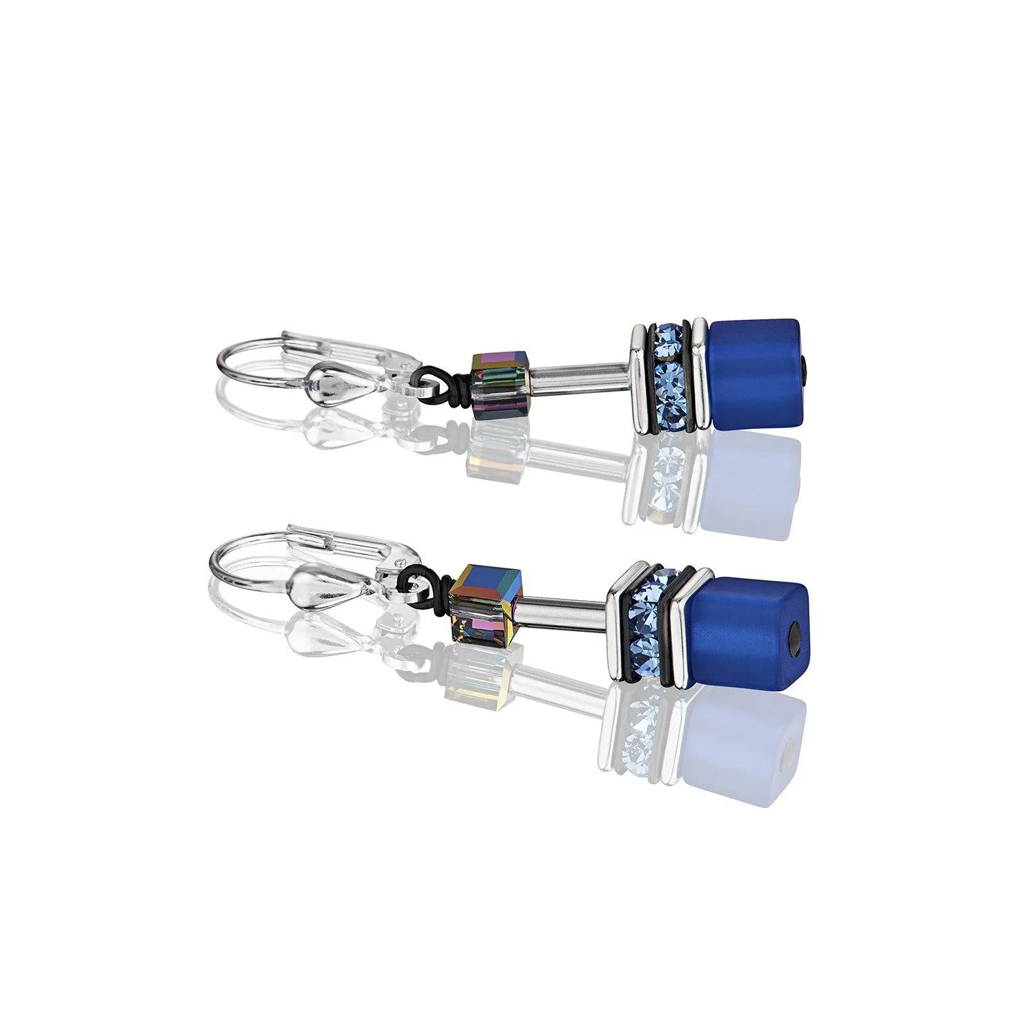 Coeur De Lion Cobalt Blue Swarovski® Crystals GeoCUBE® Earrings