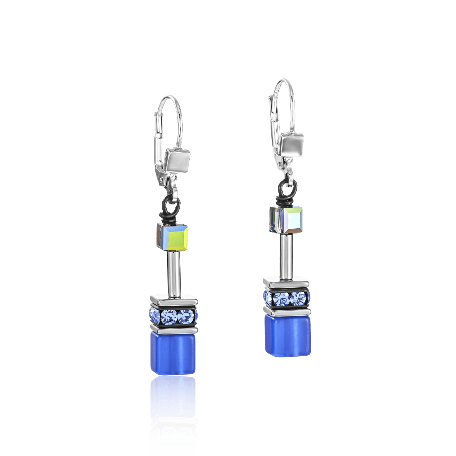 Coeur De Lion Cobalt Blue Swarovski® Crystals GeoCUBE® Earrings