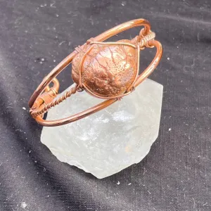 Copper Nodule Copper Cuff  Bracelet