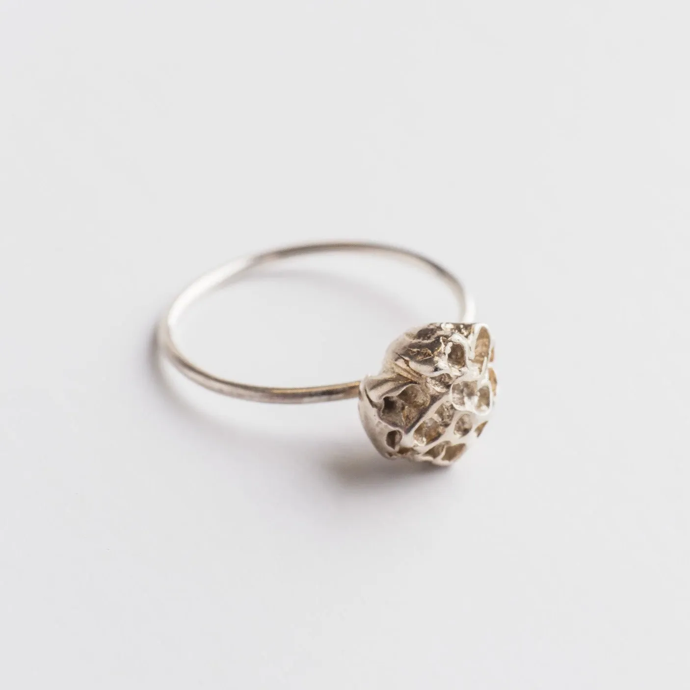 Coral - ring - silver 925