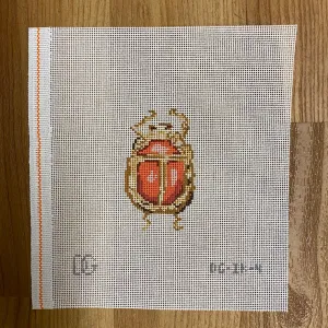 Coral Scarab Canvas