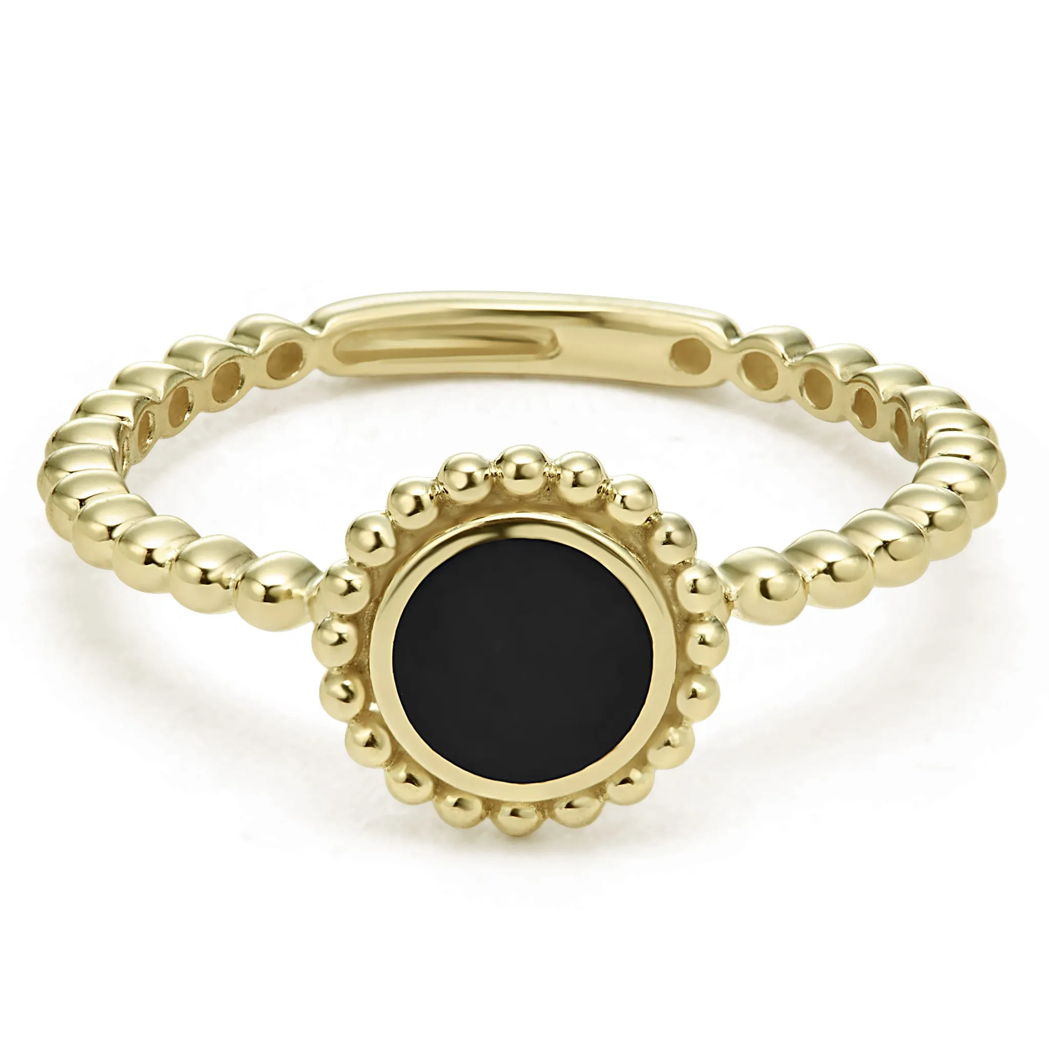 Covet Round Onyx Stacking Ring