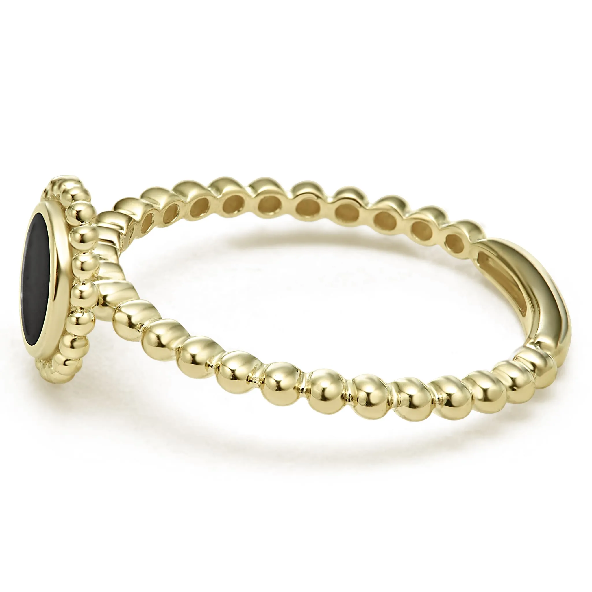 Covet Round Onyx Stacking Ring