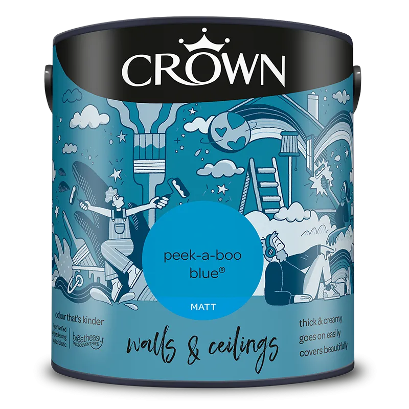 Crown Paints Walls & Ceilings Matt Emulsion Paint - Blues