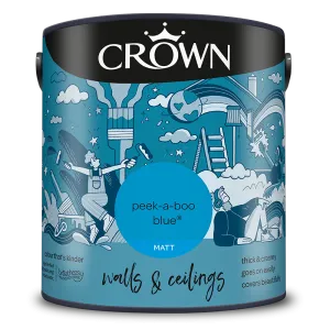 Crown Paints Walls & Ceilings Matt Emulsion Paint - Blues