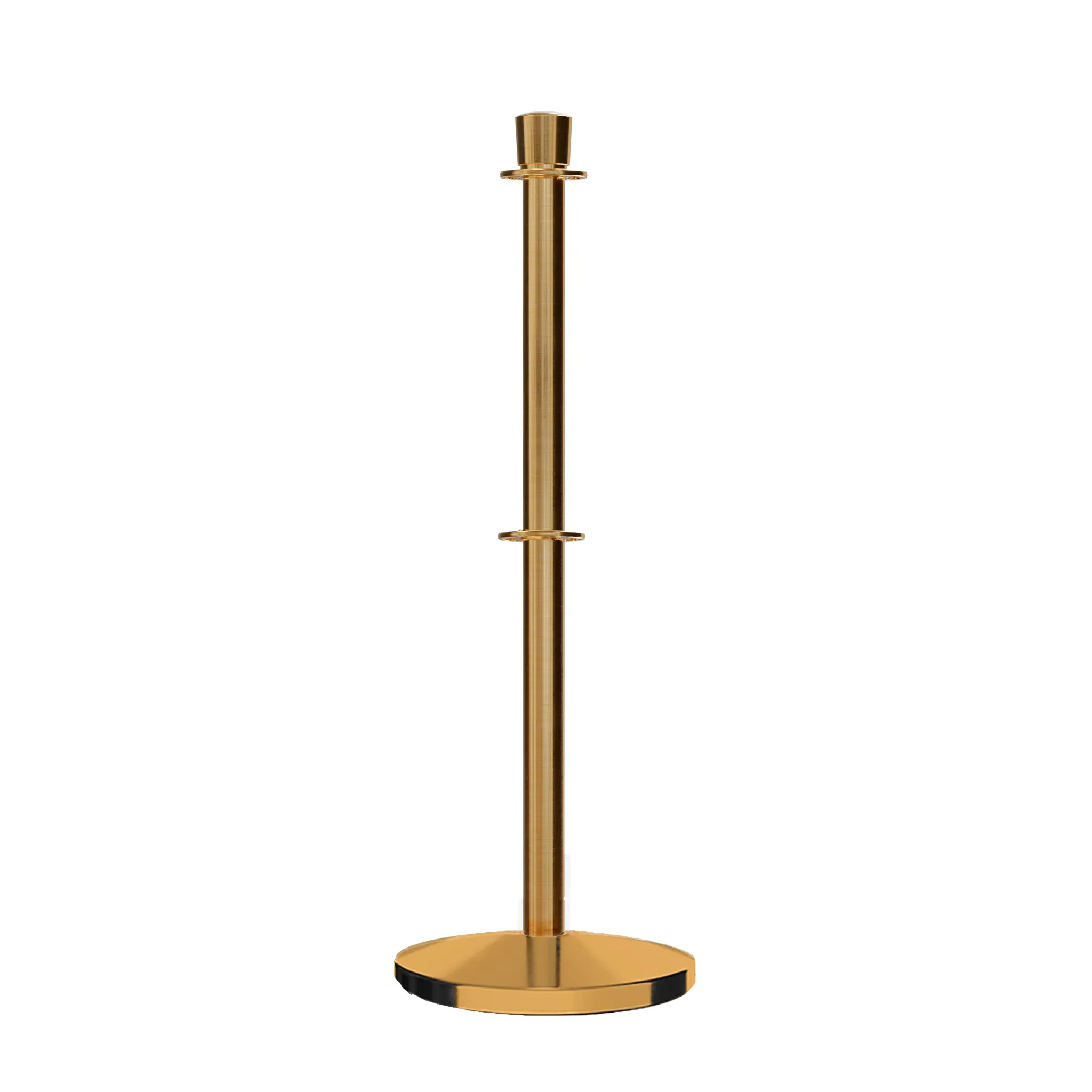 Crown Top Dual Rope Stanchion with Cast Iron Base - Montour Line CILineD