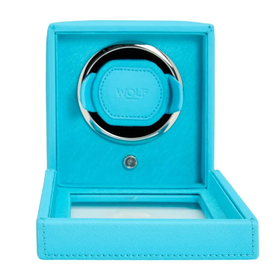 Cub Single Watch Winder With Cover (Tutti Frutti Turquoise)