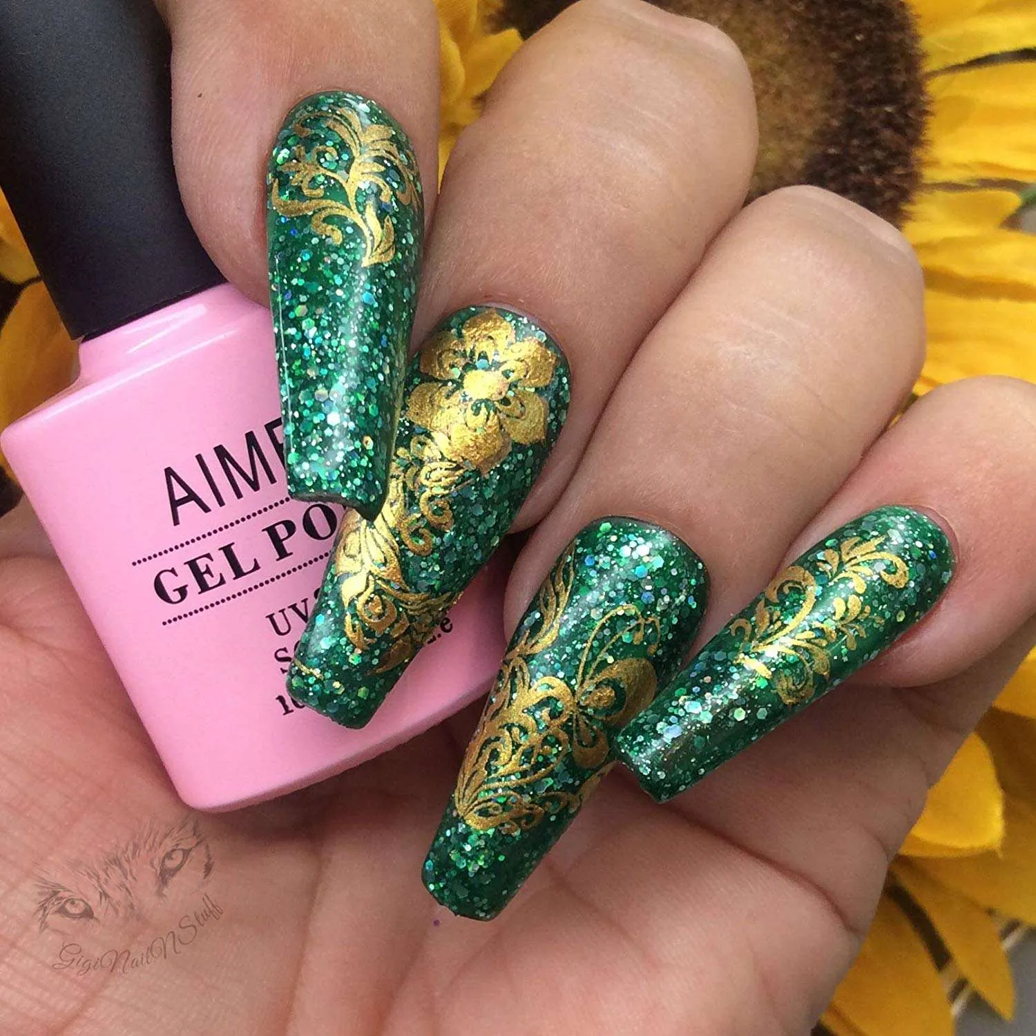 Diamond Glitter Fire Green (063)